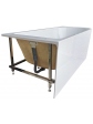 Acrylic free standing back-to-wall bathtub, model NOLA white 160x75x57 cm - 4